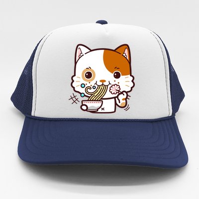 Kawaii Ramen Cat Trucker Hat