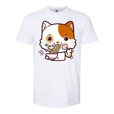 Kawaii Ramen Cat Softstyle CVC T-Shirt