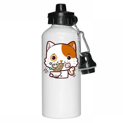 Kawaii Ramen Cat Aluminum Water Bottle