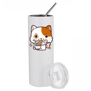 Kawaii Ramen Cat Stainless Steel Tumbler