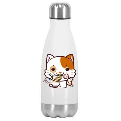 Kawaii Ramen Cat Stainless Steel Insulated Water Bottle