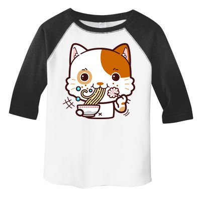 Kawaii Ramen Cat Toddler Fine Jersey T-Shirt