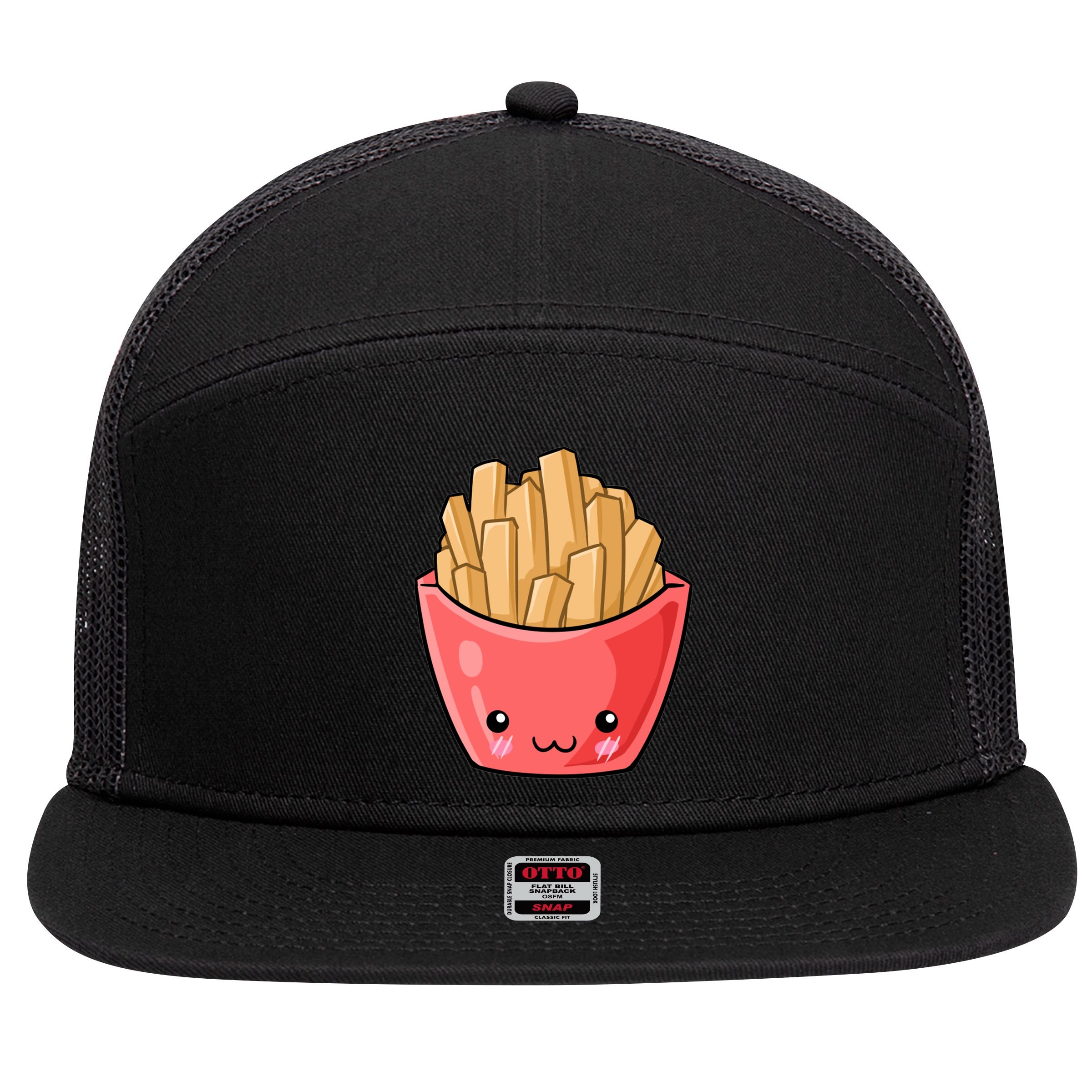 Kawii French Fry 7 Panel Mesh Trucker Snapback Hat
