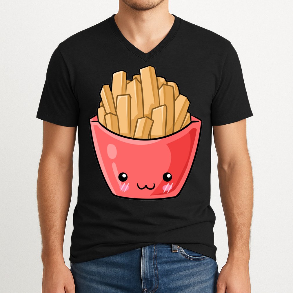 Kawii French Fry V-Neck T-Shirt