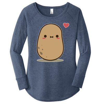 Kawii Potato Women's Perfect Tri Tunic Long Sleeve Shirt