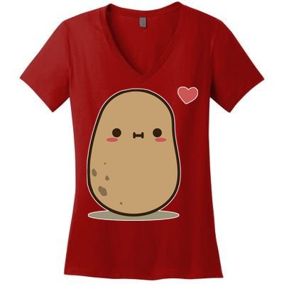 Kawii Potato Women's V-Neck T-Shirt