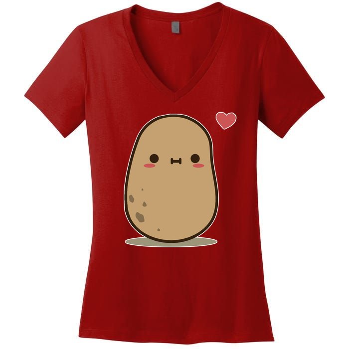 Kawii Potato Women's V-Neck T-Shirt