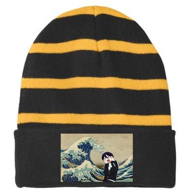 Kanagawa &Amp; Yato Striped Beanie with Solid Band