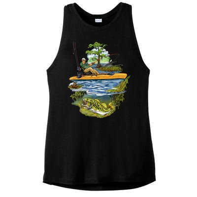 Kayak Fishing Ladies PosiCharge Tri-Blend Wicking Tank