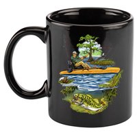 Kayak Fishing 11oz C Handle Ceramic Mug