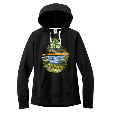 Kayak Fishing Women's Fleece Hoodie