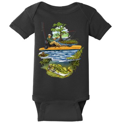 Kayak Fishing Baby Bodysuit