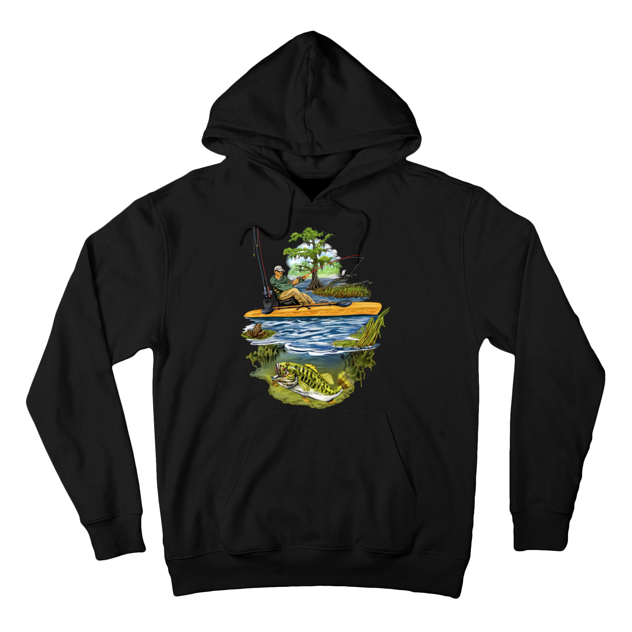 Kayak Fishing Tall Hoodie