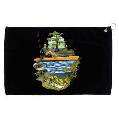 Kayak Fishing Grommeted Golf Towel