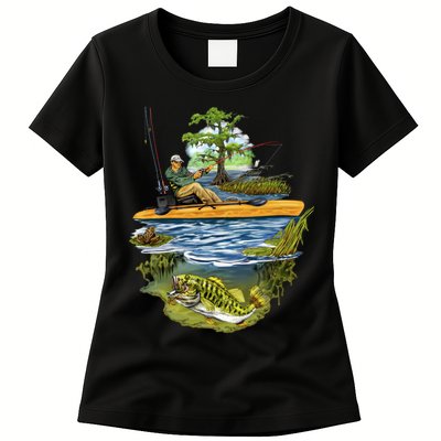 Kayak Fishing Womens T-Shirt