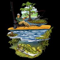 Kayak Fishing Zip Tote Bag