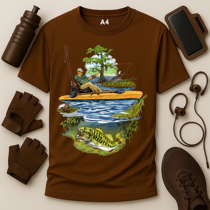 Kayak Fishing Cooling Performance Crew T-Shirt