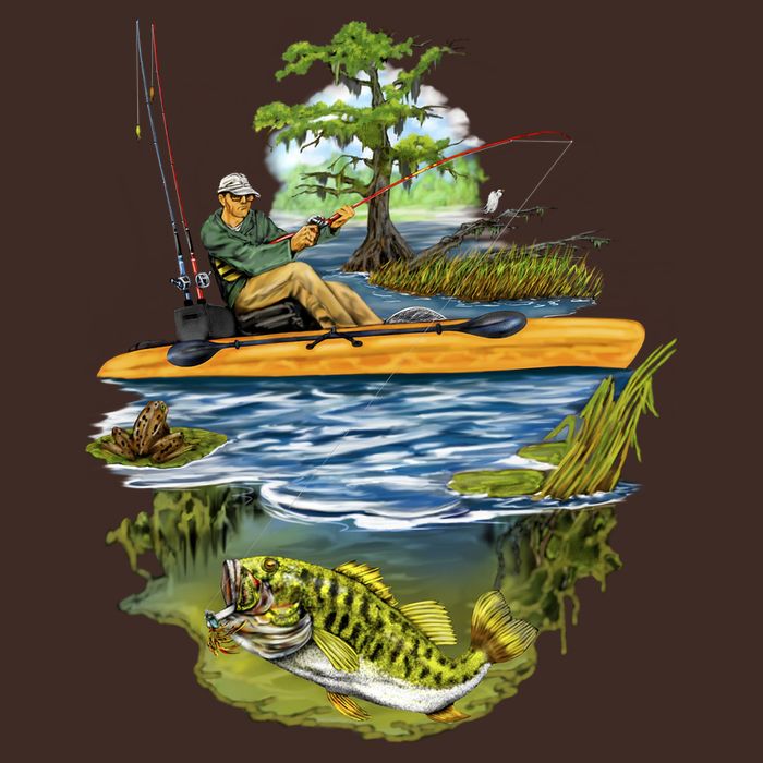 Kayak Fishing Cooling Performance Crew T-Shirt