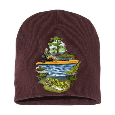 Kayak Fishing Short Acrylic Beanie