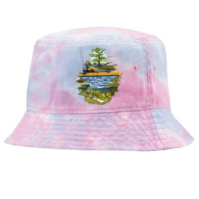 Kayak Fishing Tie-Dyed Bucket Hat