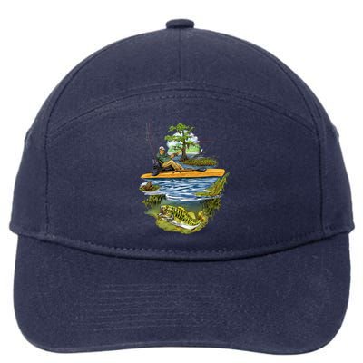 Kayak Fishing 7-Panel Snapback Hat