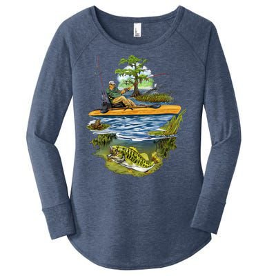 Kayak Fishing Women's Perfect Tri Tunic Long Sleeve Shirt