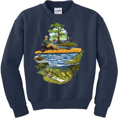 Kayak Fishing Kids Sweatshirt