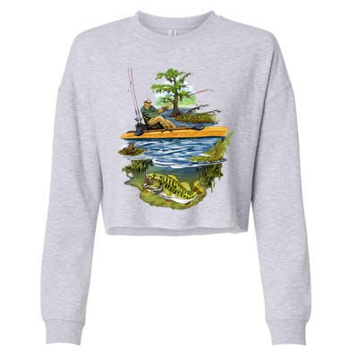 Kayak Fishing Cropped Pullover Crew