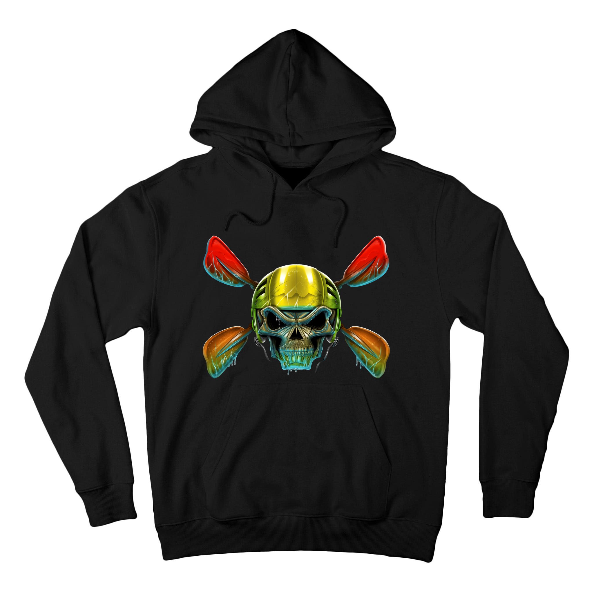 Kayak Skull Tall Hoodie