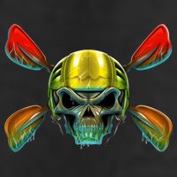 Kayak Skull Golf Towel