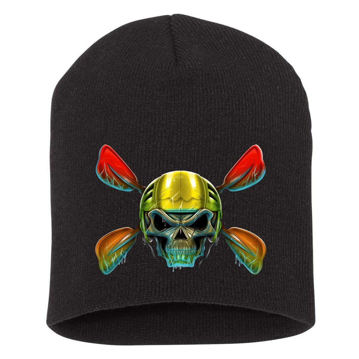Kayak Skull Short Acrylic Beanie