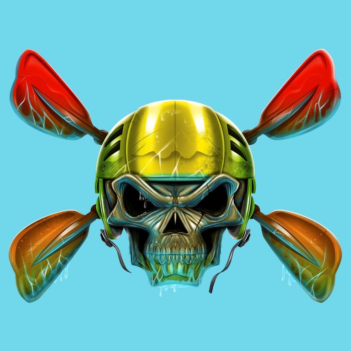 Kayak Skull T-Shirt