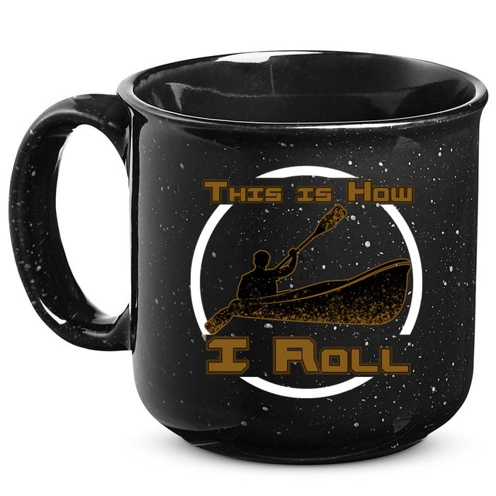 Kayak This Is How I Roll  15oz Campfire Ceramic Mug