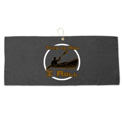 Kayak This Is How I Roll  Large Microfiber Waffle Golf Towel