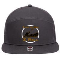 Kayak This Is How I Roll  7 Panel Mesh Trucker Snapback Hat