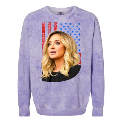 Kayleigh McEnany USA Flag Colorblast Crewneck Sweatshirt