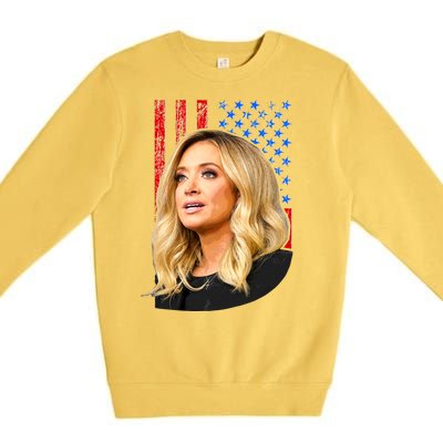 Kayleigh McEnany USA Flag Premium Crewneck Sweatshirt