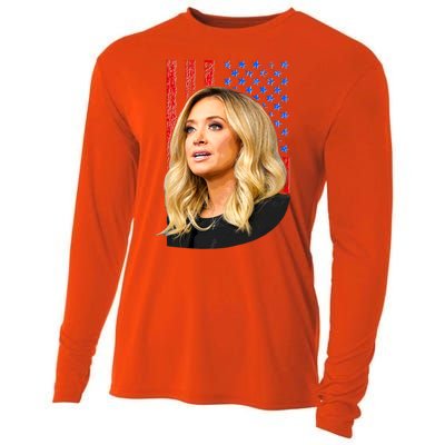 Kayleigh McEnany USA Flag Cooling Performance Long Sleeve Crew