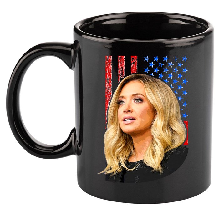 Kayleigh McEnany USA Flag 11oz C Handle Ceramic Mug