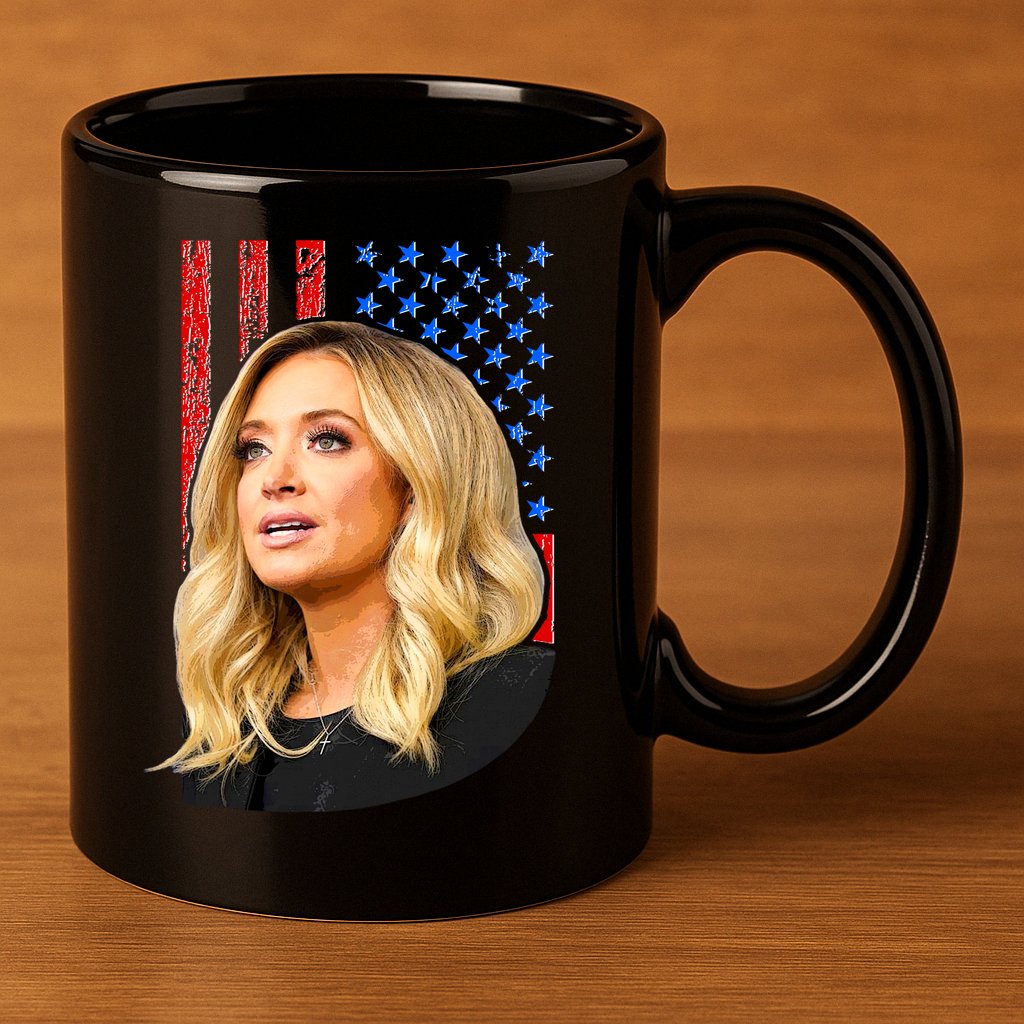Kayleigh McEnany USA Flag 11oz C Handle Ceramic Mug