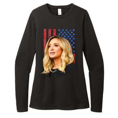 Kayleigh McEnany USA Flag Womens CVC Long Sleeve Shirt