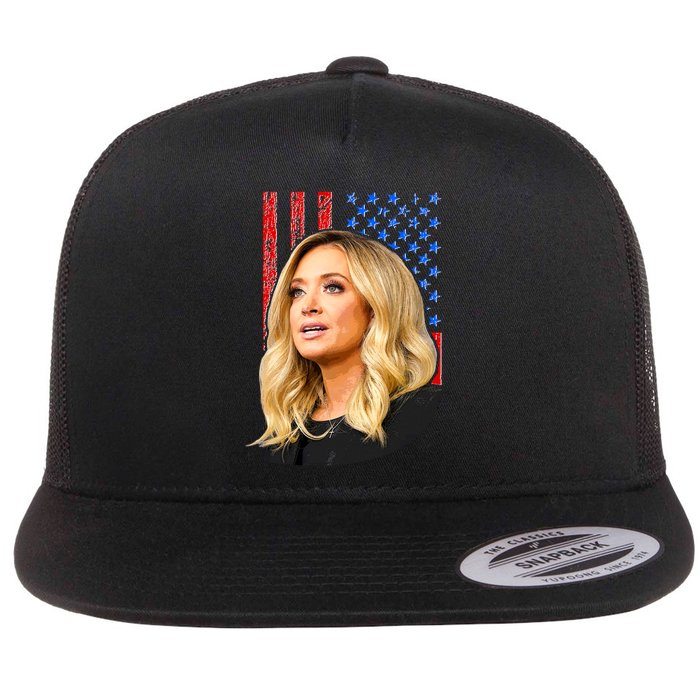 Kayleigh McEnany USA Flag Flat Bill Trucker Hat