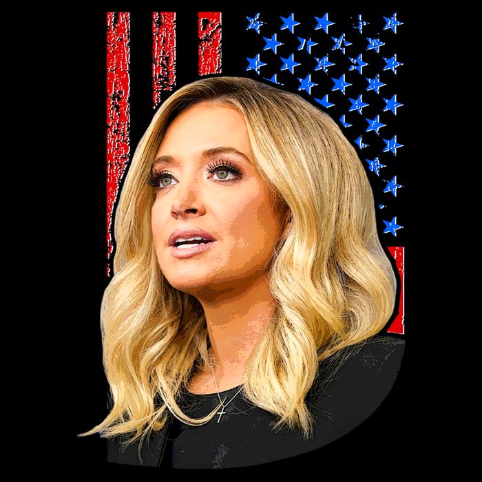 Kayleigh McEnany USA Flag Flat Bill Trucker Hat