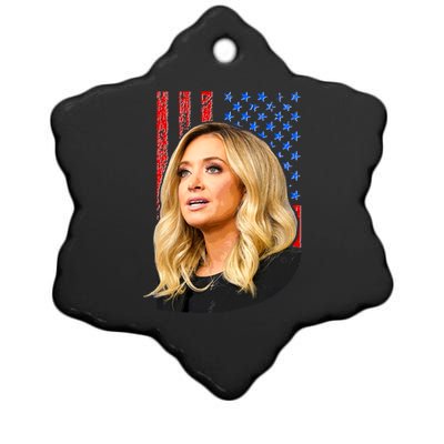 Kayleigh McEnany USA Flag Ceramic Star Ornament