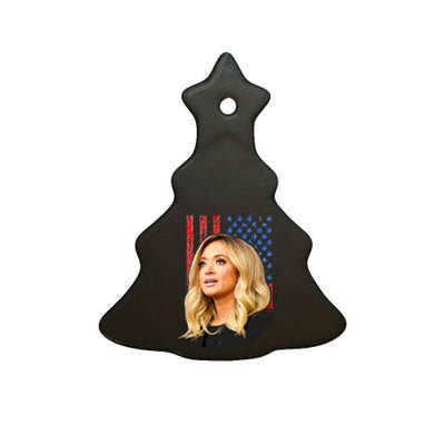 Kayleigh McEnany USA Flag Ceramic Tree Ornament