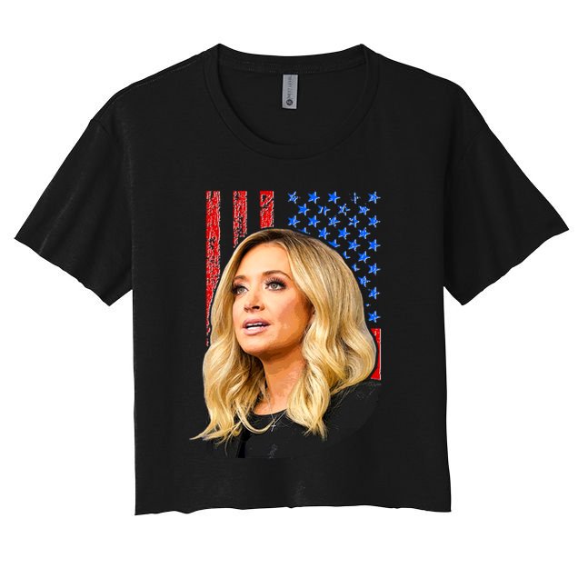 Kayleigh McEnany USA Flag Crop Top