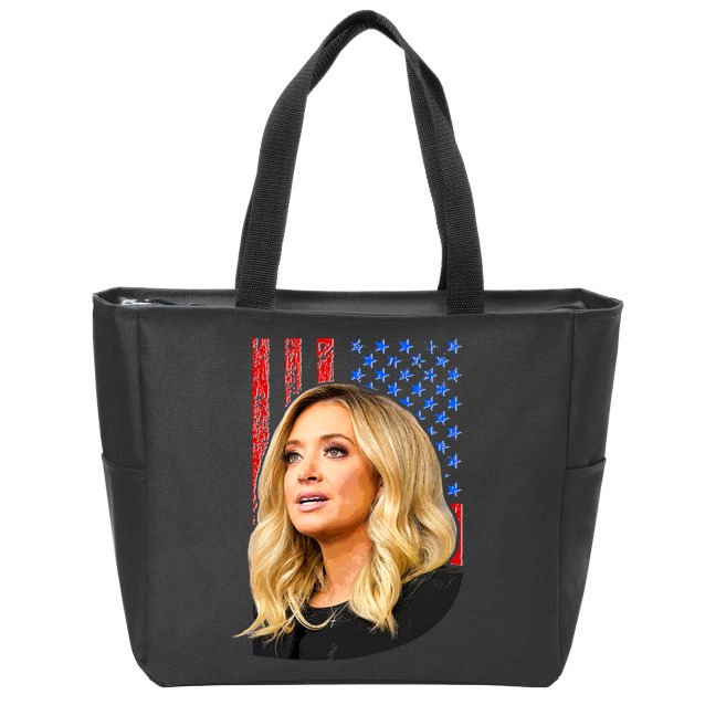 Kayleigh McEnany USA Flag Zip Tote Bag