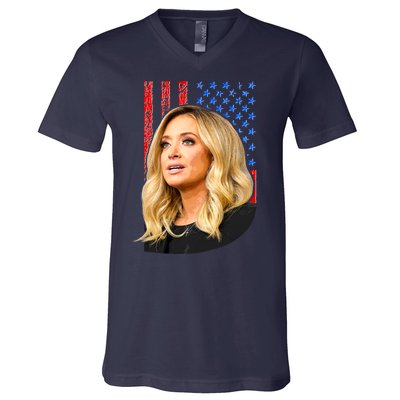 Kayleigh McEnany USA Flag V-Neck T-Shirt