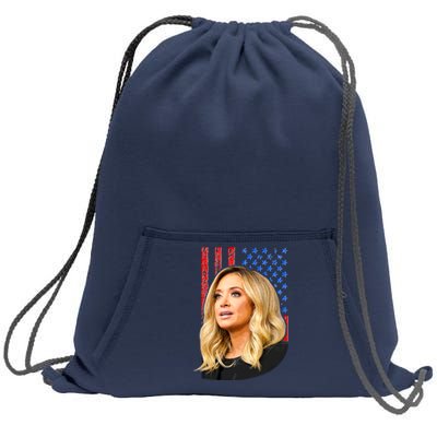 Kayleigh McEnany USA Flag Sweatshirt Cinch Pack Bag