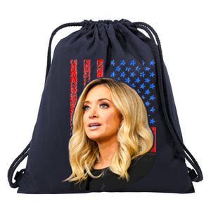 Kayleigh McEnany USA Flag Drawstring Bag